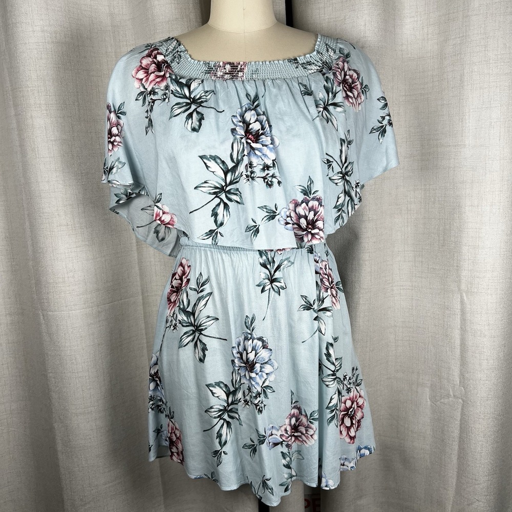 Show Me Your Mumu Casita Mini Dress Floral Off The Shoulder Wildflower Breeze XS